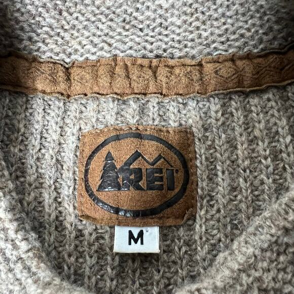 Vintage REI Brown Wool Sleeveless Zip-Up Cardigan Sweater Vest Mens M Ivy League - Picture 8 of 11